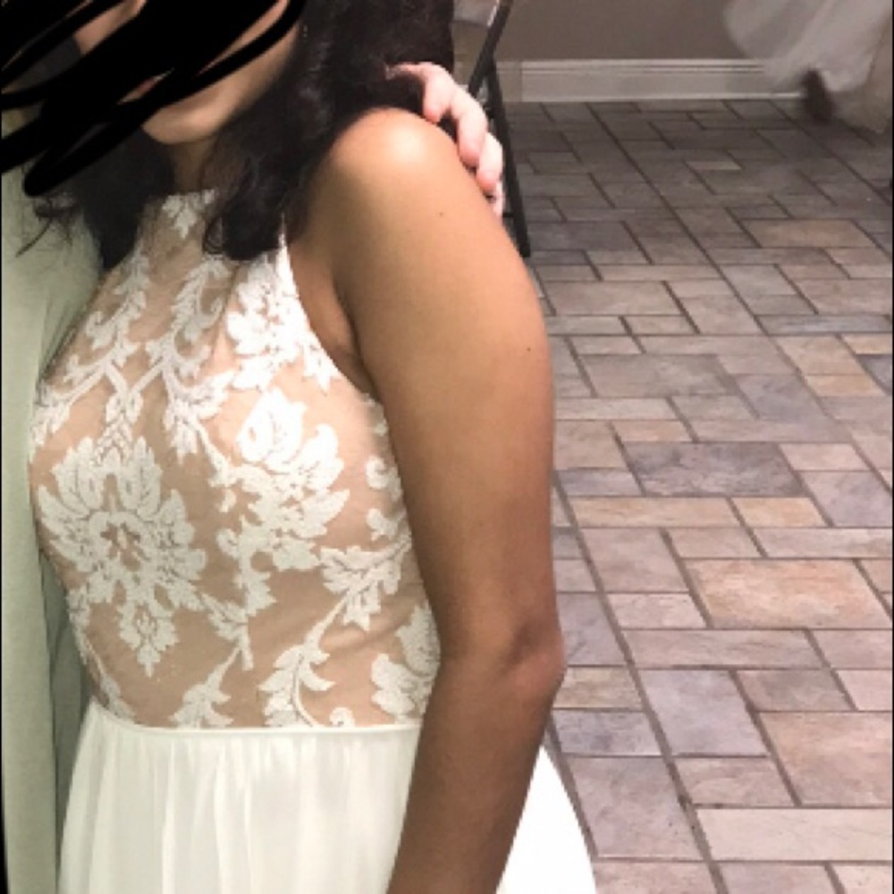 Jodie Kristopher dress, nude lace white